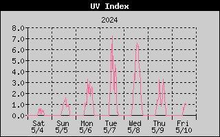 7-day UV index history