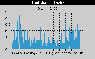 one-year wind speed history